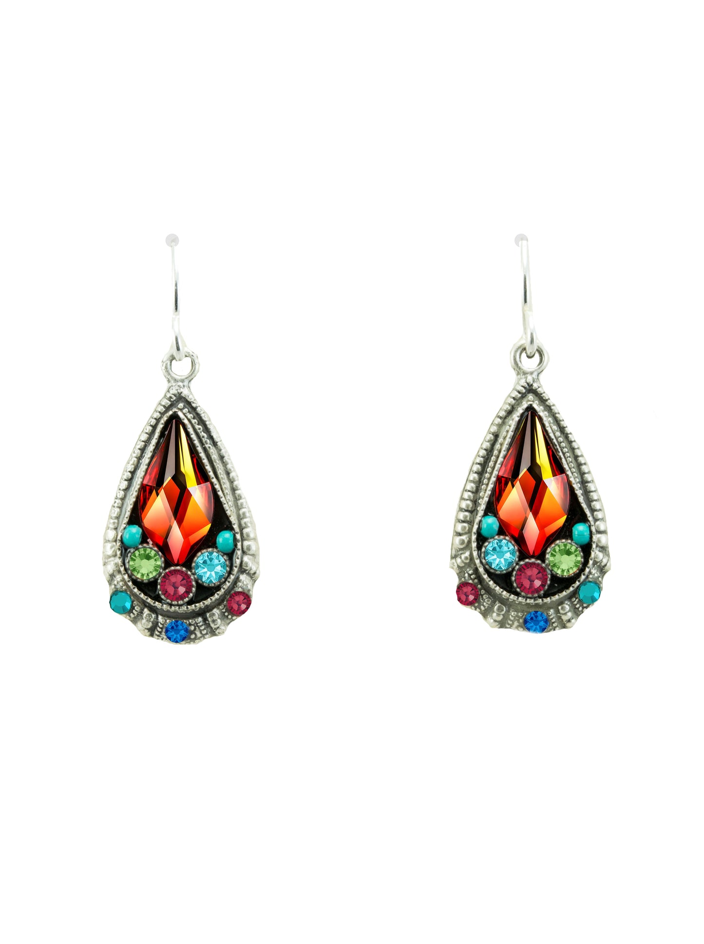 Elegant Drop Crystal Earring Multi🎨 Jewelry🎨 Buy Art at Carolina Creations Gallery in Downtown New Bern🎨