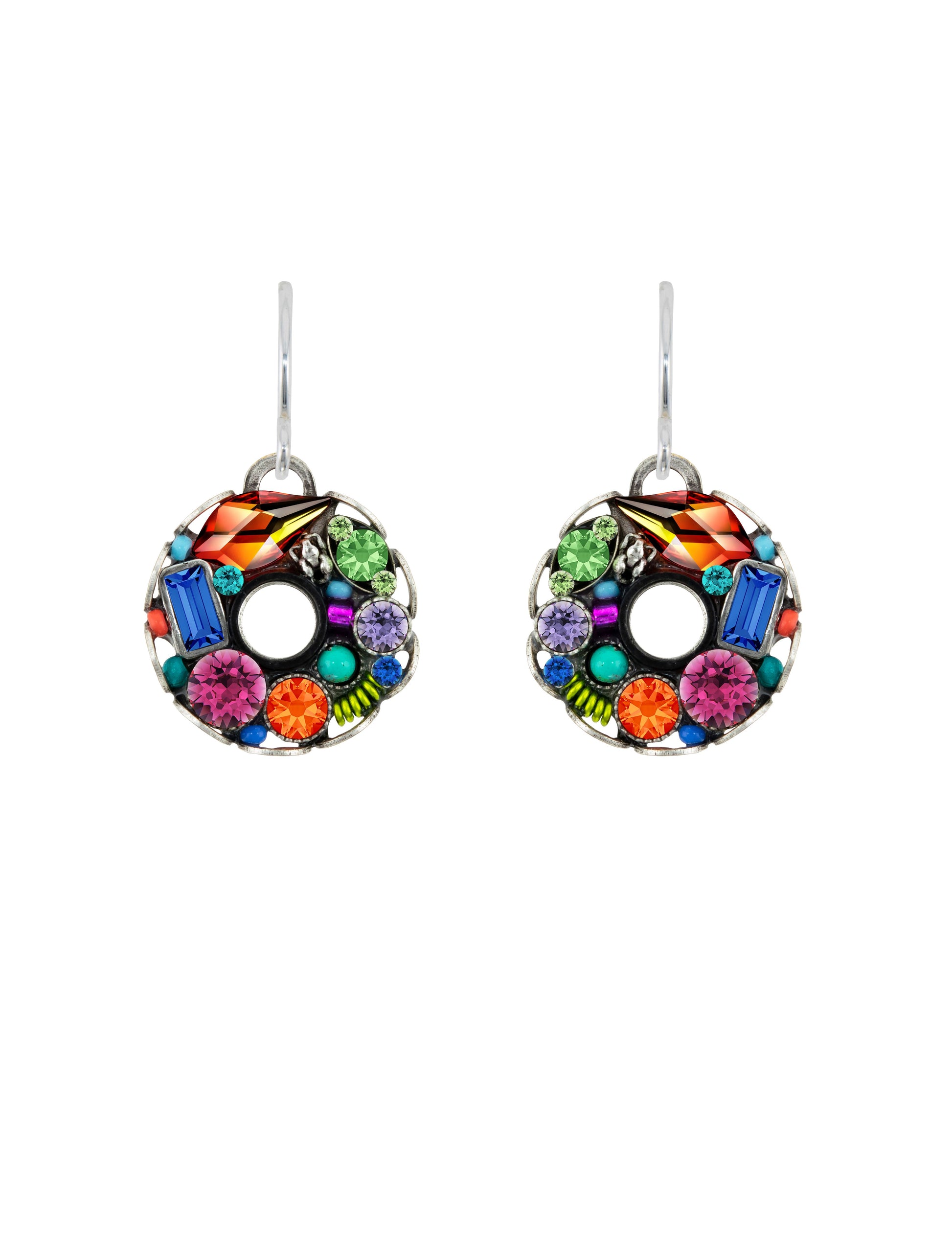 Bejeweled Hoop Crystal Earring Multi🎨 Jewelry🎨 Buy Art at Carolina Creations Gallery in Downtown New Bern🎨