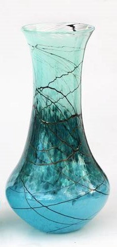 Large Lightning Jeannie Bottle Vase🎨 Glass🎨 Buy Art at Carolina Creations Gallery in Downtown New Bern🎨