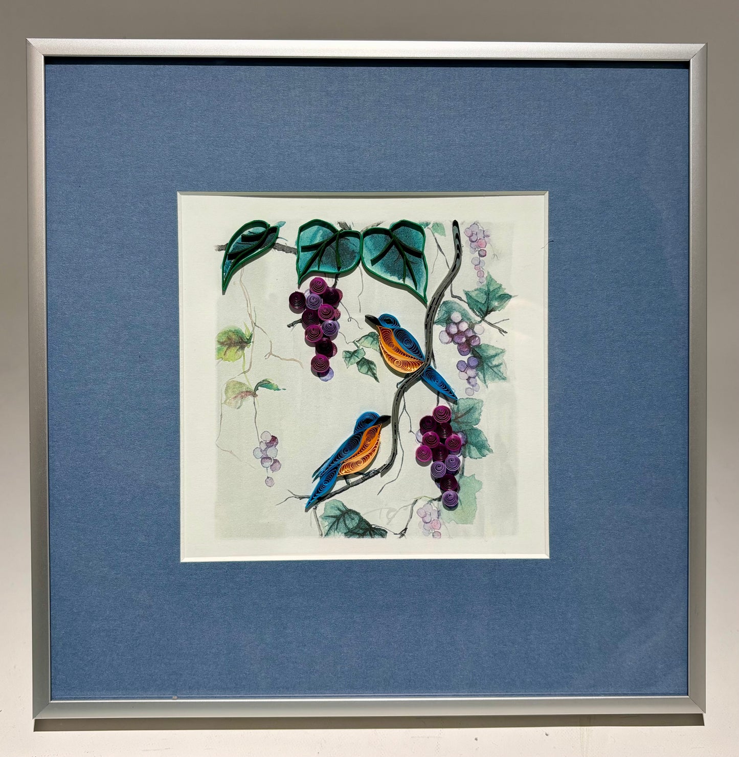 Quilling Card Silver Frame