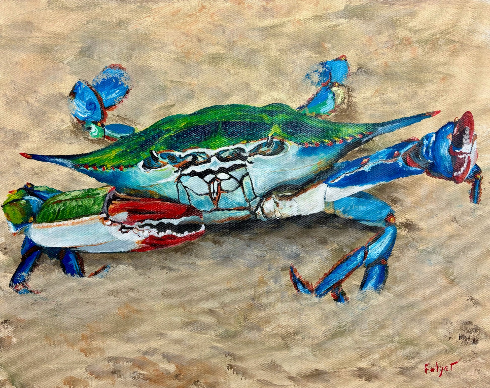 Kevin Fetzer Crab! 16X20