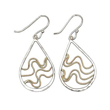 Mixed Metal Elevation Earring🎨 Jewelry🎨 Buy Art at Carolina Creations Gallery in Downtown New Bern🎨