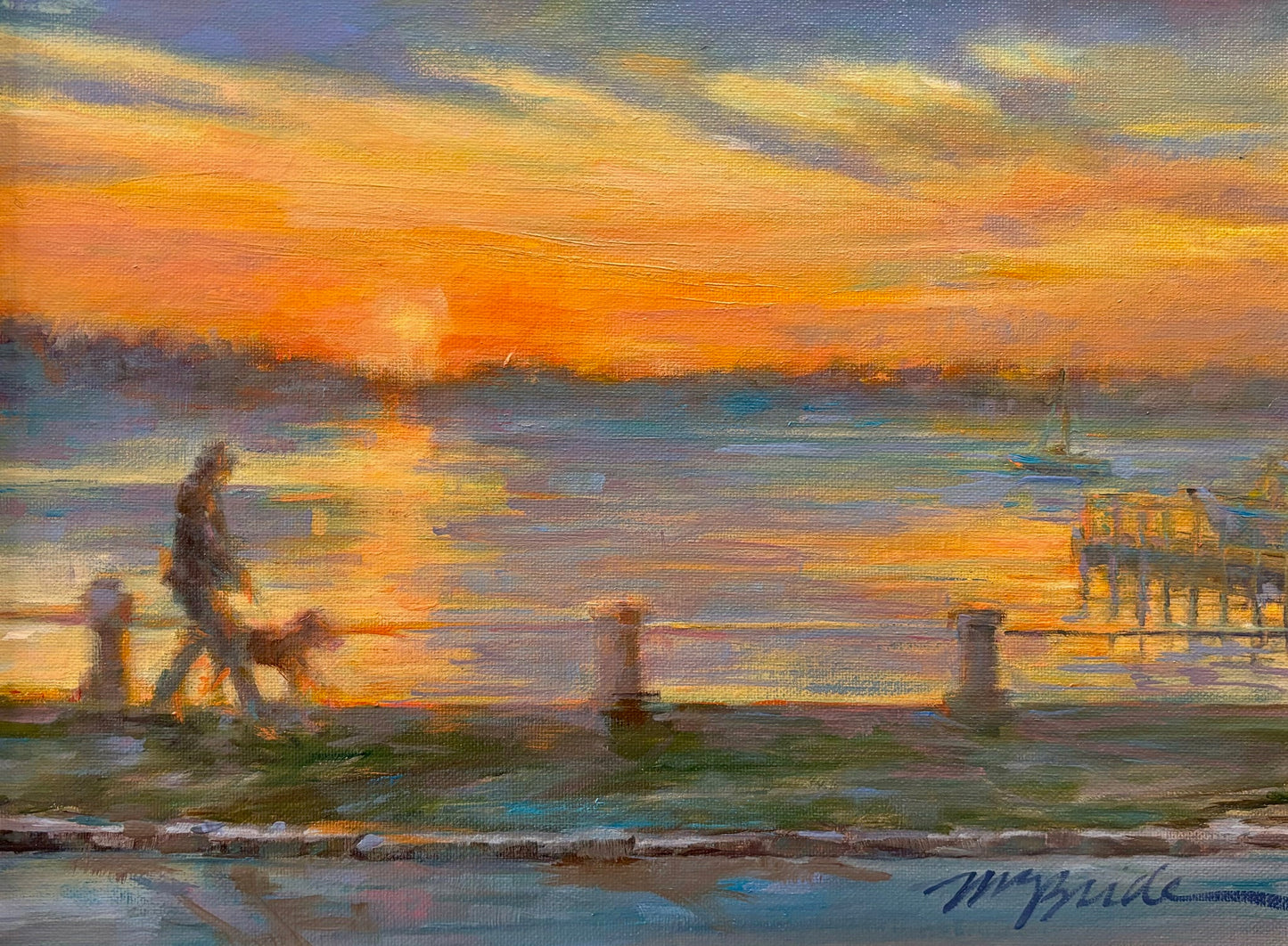 Pat McBride Morning Stroll On the Neuse🎨 Pat McBride🎨 Buy Art at Carolina Creations Gallery in Downtown New Bern🎨