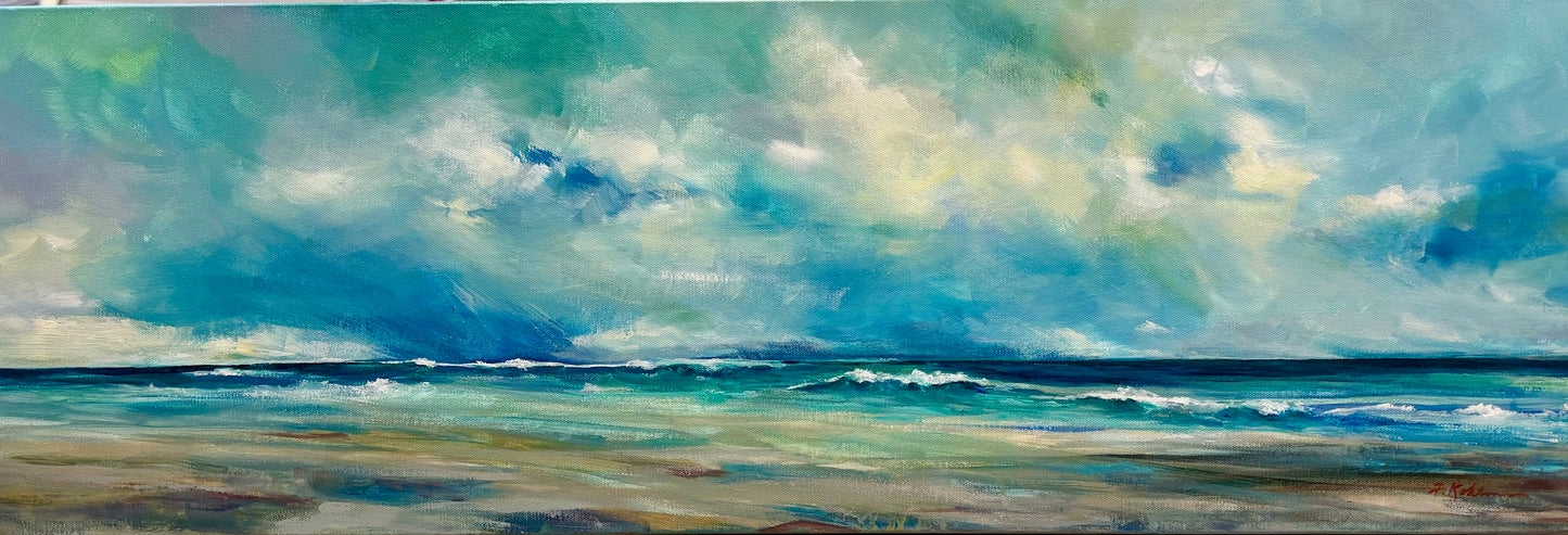 Fran Kohlmeier Panoramic Seascape 12X36🎨 Fran Kohlmeier🎨 Buy Art at Carolina Creations Gallery in Downtown New Bern🎨