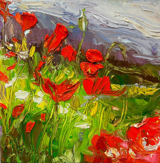Sally Sutton Perky Poppies🎨 Sally Sutton🎨 Buy Art at Carolina Creations Gallery in Downtown New Bern🎨