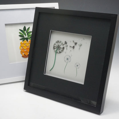 Quill Quilling Card Shadow Box Black Frame