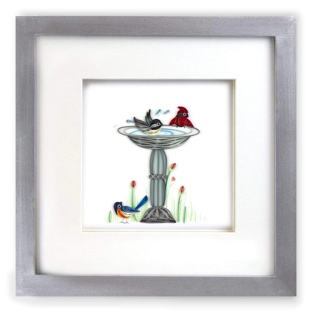 Quill Quilling Card Shadow Box Silver Frame