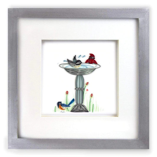 Quill Quilling Card Shadow Box Silver Frame