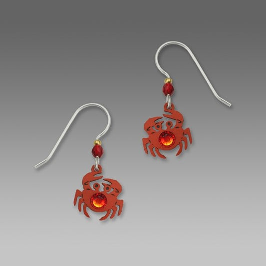 Earring Crab w Rhinestone