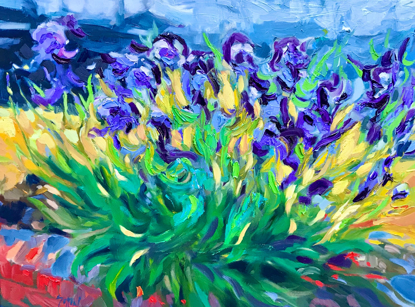 Sally Sutton Iris Enchantment 18X24🎨 Sally Sutton🎨 Buy Art at Carolina Creations Gallery in Downtown New Bern🎨