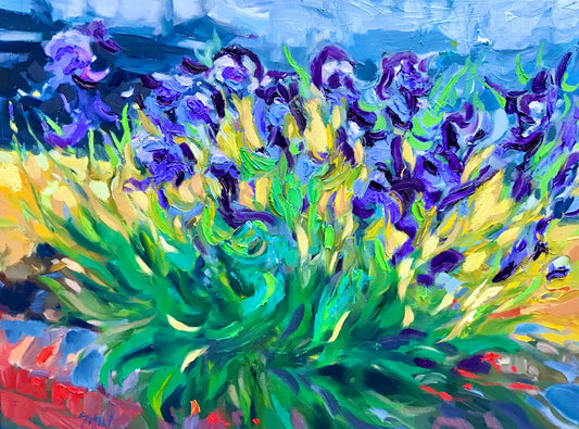 Sally Sutton Iris Enchantment 18X24🎨 Sally Sutton🎨 Buy Art at Carolina Creations Gallery in Downtown New Bern🎨