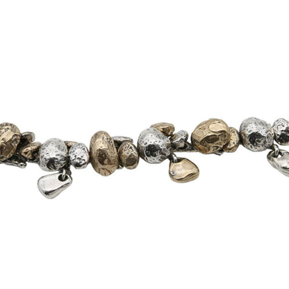 Articulated bracelet with charms in 925 Sterling Silver and Bronze