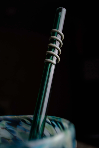 Straight Glass Straw 9"🎨 Glass🎨 Buy Art at Carolina Creations Gallery in Downtown New Bern🎨