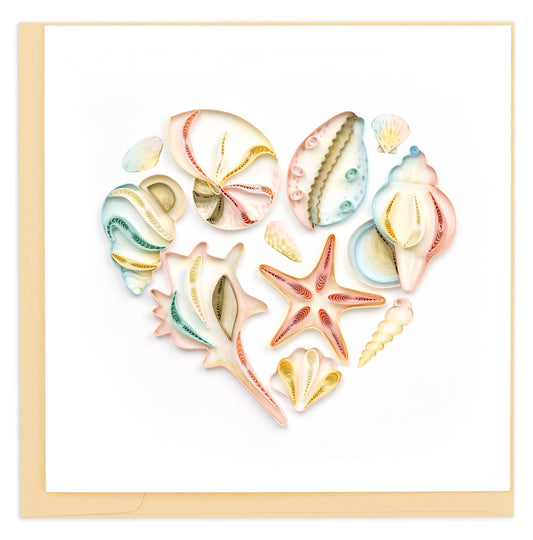 Seashell Heart card🎨 Cards🎨 Buy Art at Carolina Creations Gallery in Downtown New Bern🎨