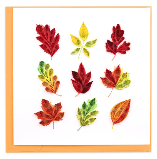 Quilled Fall Foliage Leaves Greeting Card🎨 🎨 Buy Art at Carolina Creations Gallery in Downtown New Bern🎨
