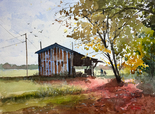 William West Helping PaPa 11"X15"