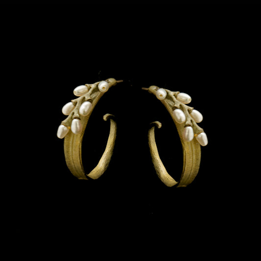 Rice Pearl Hoop Posts