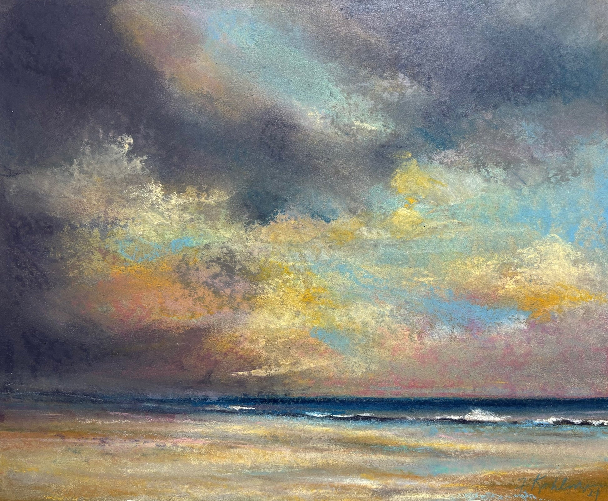 Fran Kohlmeier Stormy Beach🎨 Fran Kohlmeier🎨 Buy Art at Carolina Creations Gallery in Downtown New Bern🎨