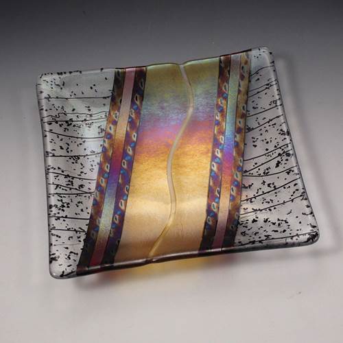 12" Square Glass Tray🎨 Glass🎨 Buy Art at Carolina Creations Gallery in Downtown New Bern🎨