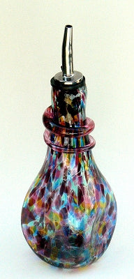 Small Rainbow Oil Bottle🎨 Glass🎨 Buy Art at Carolina Creations Gallery in Downtown New Bern🎨