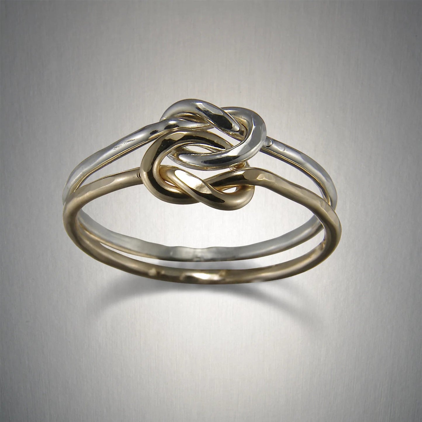 Peter James Mixed Metal Knot in Knot Ring 6