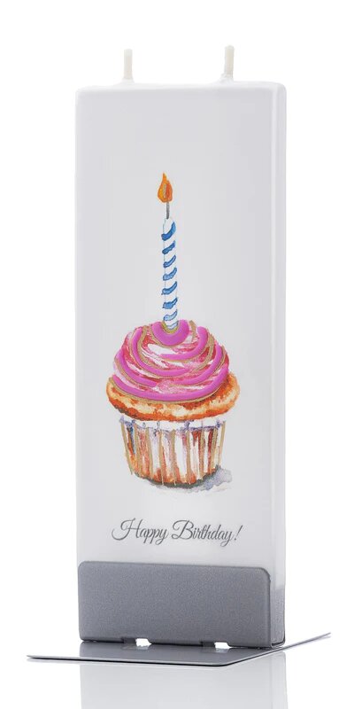 Flatyz Happy Birthday Cupcake Candle🎨 Cards🎨 Buy Art at Carolina Creations Gallery in Downtown New Bern🎨