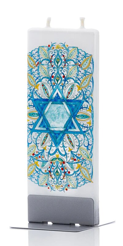 Star of David Candle🎨 Decor🎨 Buy Art at Carolina Creations Gallery in Downtown New Bern🎨