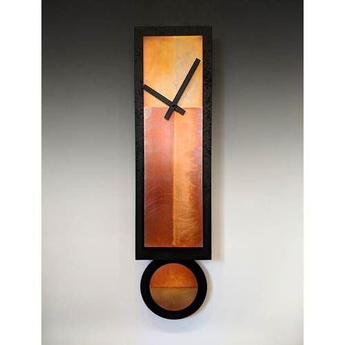 GG Pendulum Clock Black and Copper
