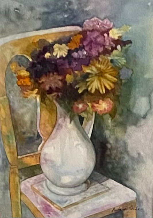 Barbara Rohde Grandma's Vase WC 17X21🎨 Barbara Rohde🎨 Buy Art at Carolina Creations Gallery in Downtown New Bern🎨