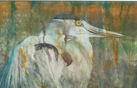Pat Holscher Heron Watch🎨 Pat Holscher🎨 Buy Art at Carolina Creations Gallery in Downtown New Bern🎨