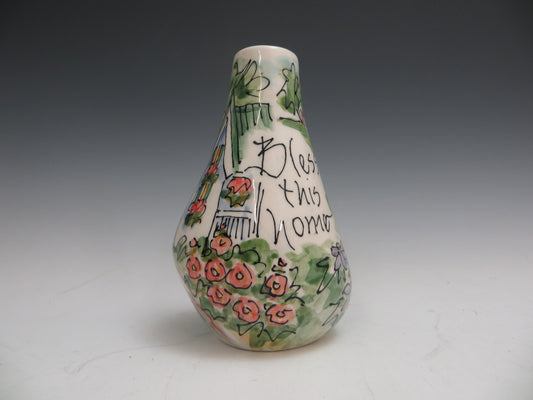 Jan Francoeur Vase Small BTH🎨 Jan's Celebration Pottery🎨 Buy Art at Carolina Creations Gallery in Downtown New Bern🎨