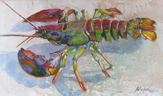 Pat Holscher Print Lobster#13 11X17🎨 Pat Holscher🎨 Buy Art at Carolina Creations Gallery in Downtown New Bern🎨