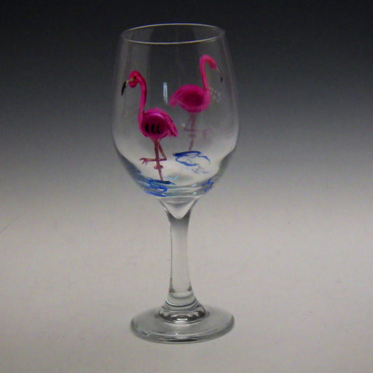 Donna Michaux Stem Wine Glass w/ Flami