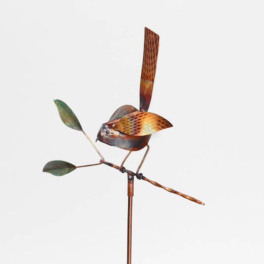 Bird on Branch Garden Stake🎨 Garden Art🎨 Buy Art at Carolina Creations Gallery in Downtown New Bern🎨