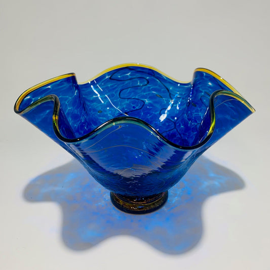 Large Raintree Flutter Bowl🎨 Glass🎨 Buy Art at Carolina Creations Gallery in Downtown New Bern🎨