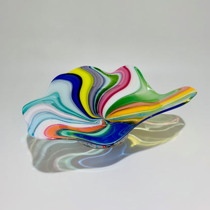 Multi-Stripe Footed Candy Dishes🎨 Glass🎨 Buy Art at Carolina Creations Gallery in Downtown New Bern🎨