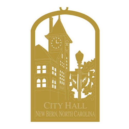 JTF New Bern Ornament City Hall 2015🎨 Historical Ornaments🎨 Buy Art at Carolina Creations Gallery in Downtown New Bern🎨