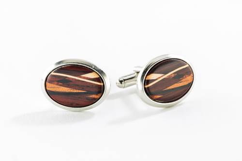Cuff Link Oval? Wood? Buy Art at Carolina Creations Gallery in Downtown New Bern?