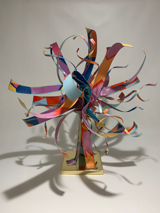 Dorothy Gillepsie Metal Ribbon Sculpture