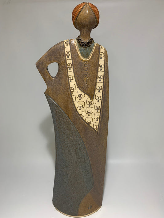 Fred Wiesener Ceramic Lady Sculpture