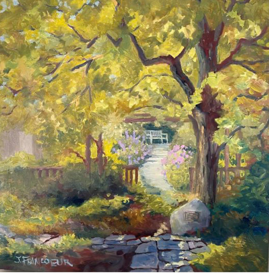 Janet Francoeur Garden Path Ithica🎨 Jan's Originals🎨 Buy Art at Carolina Creations Gallery in Downtown New Bern🎨