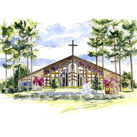 Jan Francoeur New Saint Pauls Church🎨 Jan's Prints🎨 Buy Art at Carolina Creations Gallery in Downtown New Bern🎨