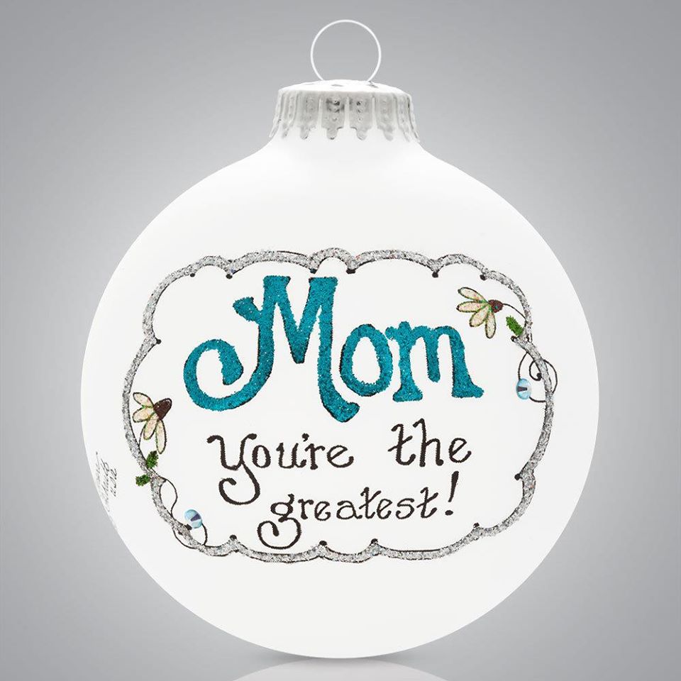 Mom Ornament🎨 Glass🎨 Buy Art at Carolina Creations Gallery in Downtown New Bern🎨