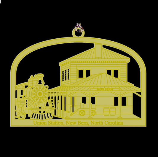 JTF New Bern Ornament Union Station 2014🎨 Historical Ornaments🎨 Buy Art at Carolina Creations Gallery in Downtown New Bern🎨