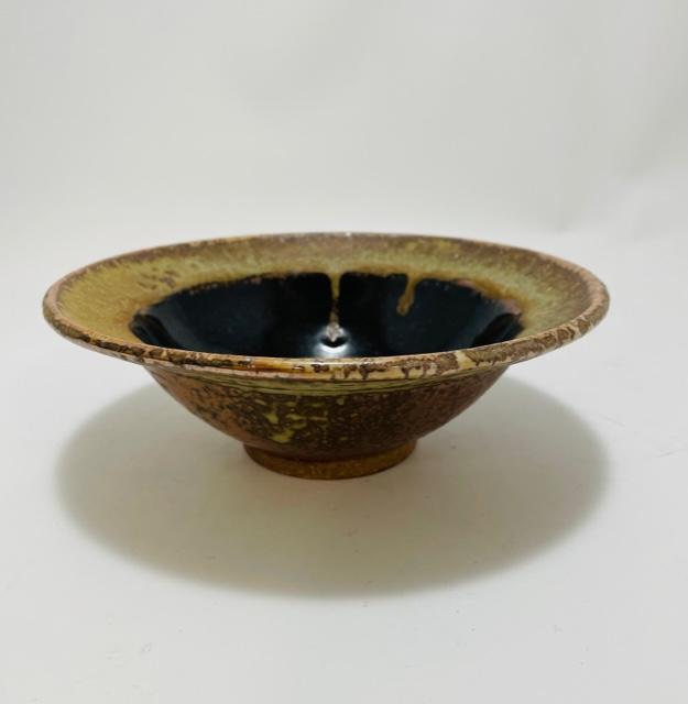 Small Flared Bowl w/Glass🎨 Pottery🎨 Buy Art at Carolina Creations Gallery in Downtown New Bern🎨