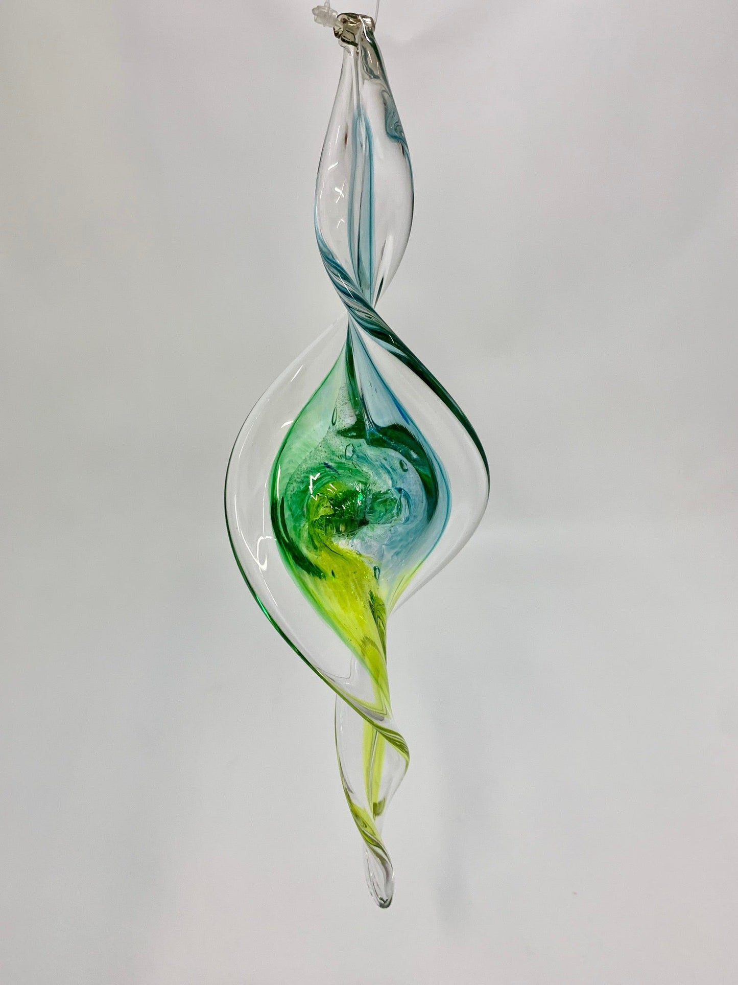 Large Spiral Twis🎨 Glass🎨 Buy Art at Carolina Creations Gallery in Downtown New Bern🎨