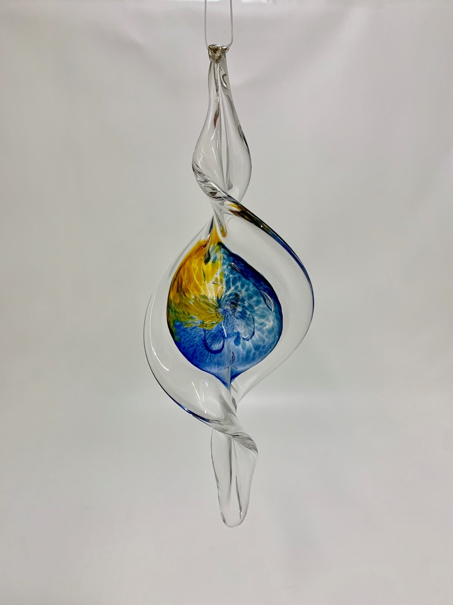 Small Spiral Twist🎨 Glass🎨 Buy Art at Carolina Creations Gallery in Downtown New Bern🎨