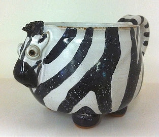Zebra Mug🎨 Pottery🎨 Buy Art at Carolina Creations Gallery in Downtown New Bern🎨